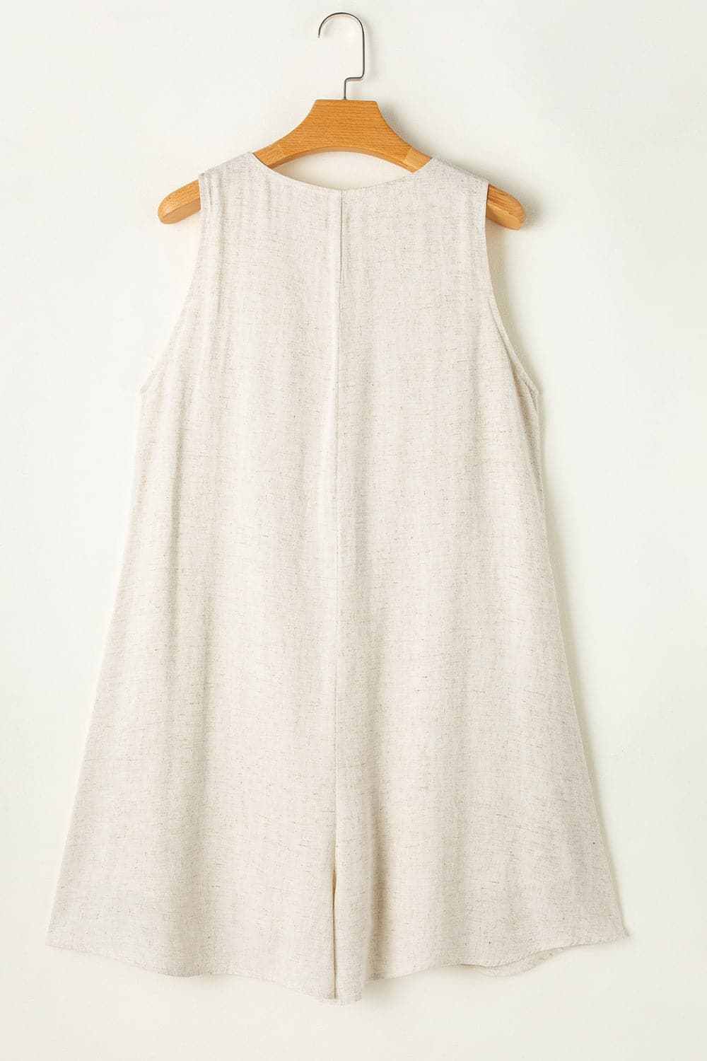 Sheer v-neck sleeveless romper