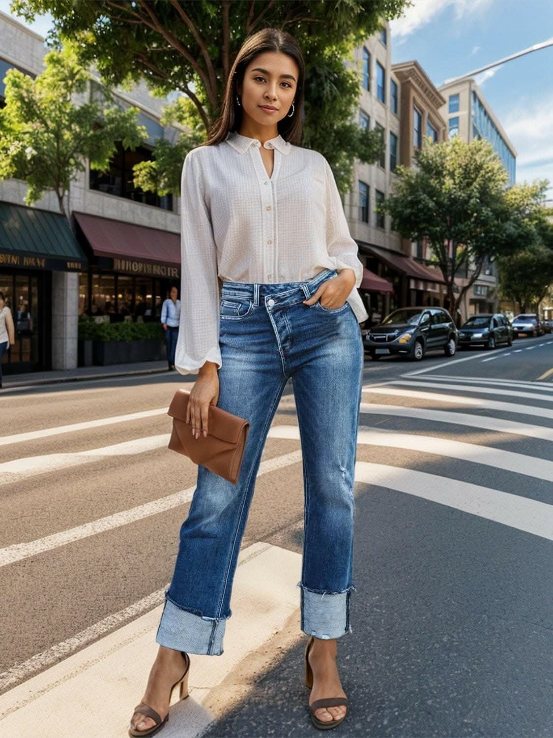 Slim fit jeans with pockets