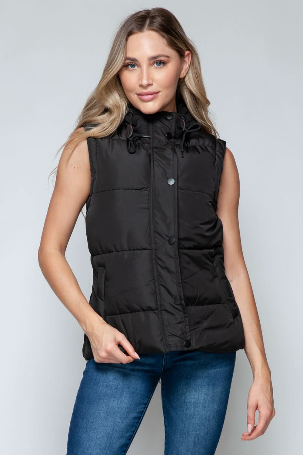Snobbish hooded vest with zip closure