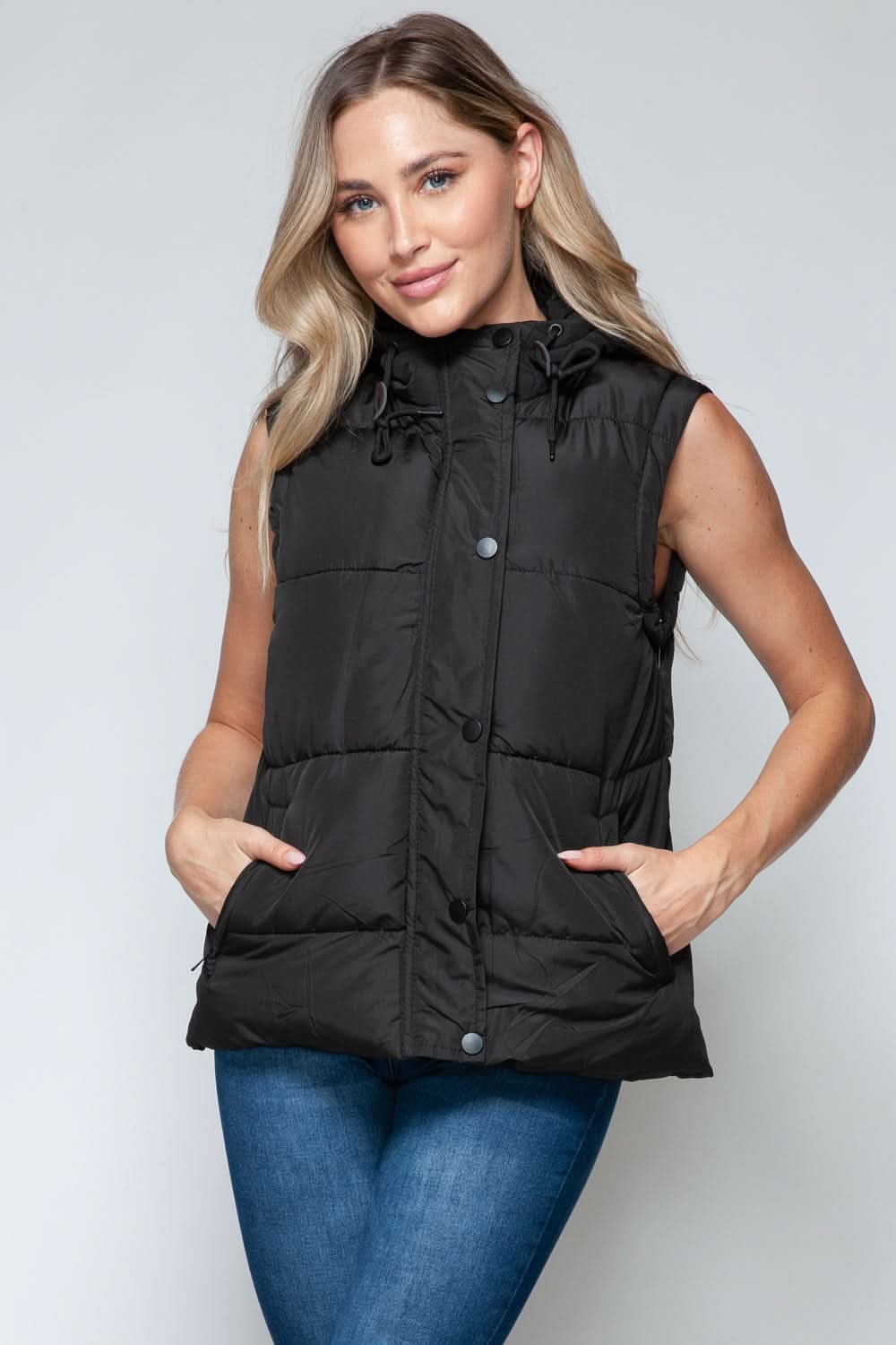 Snobbish hooded vest with zip closure