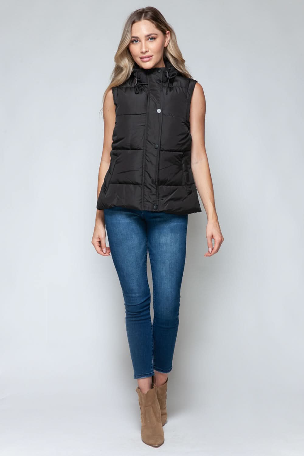 Snobbish hooded vest with zip closure