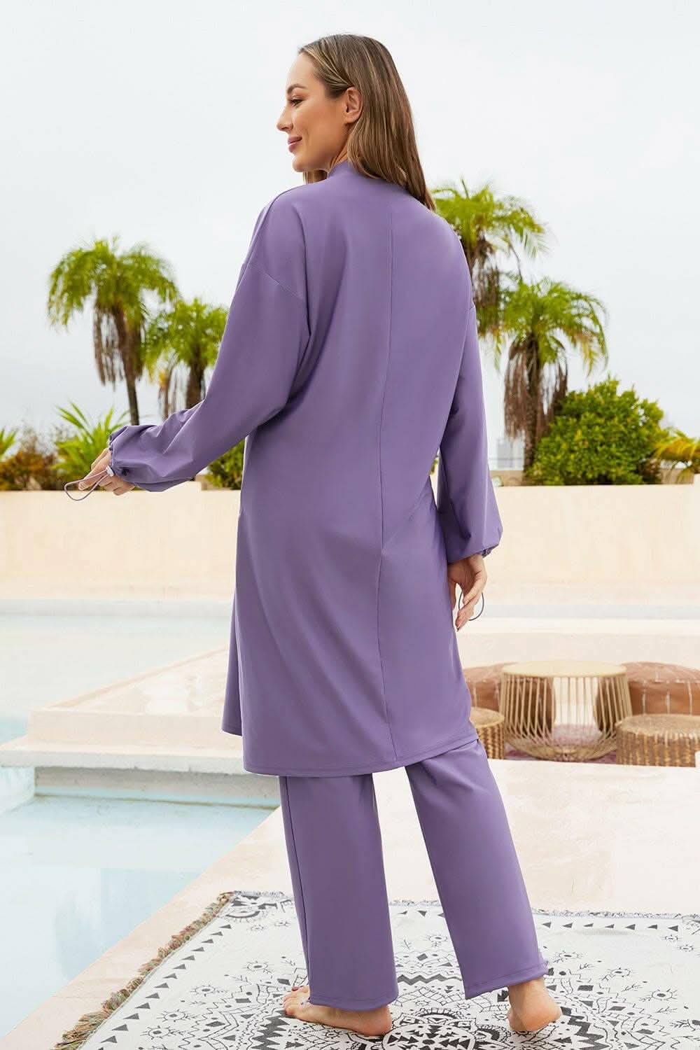 Stylish drawstring swim set