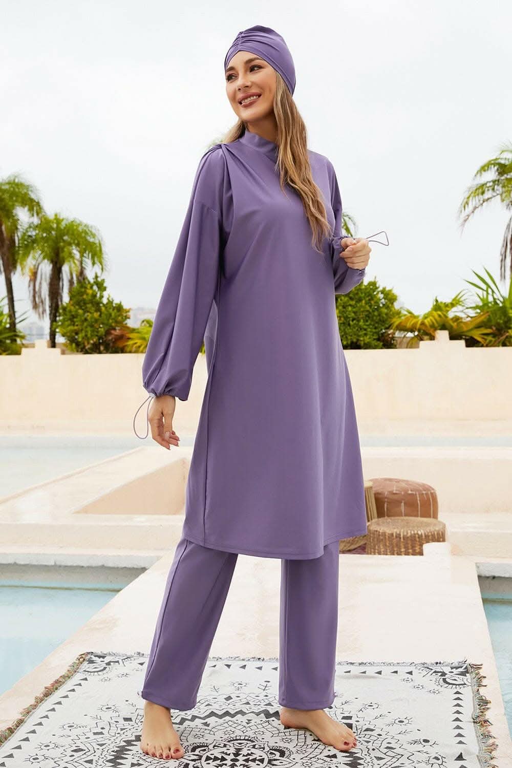 Stylish drawstring swim set