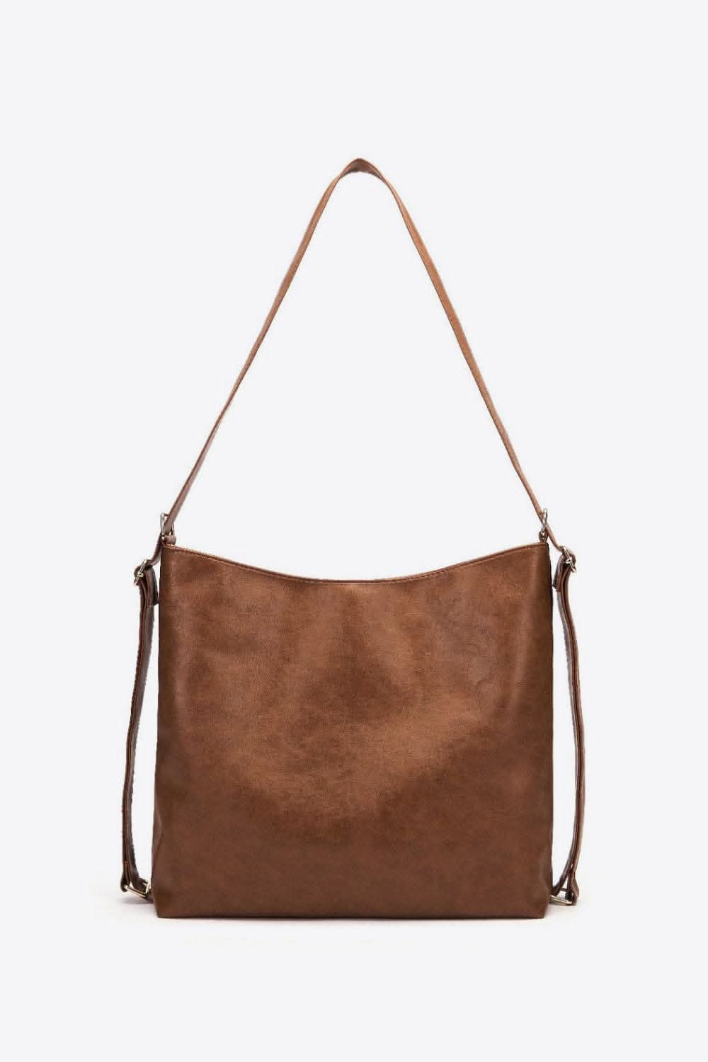 Stylish large PU leather crossbody bag