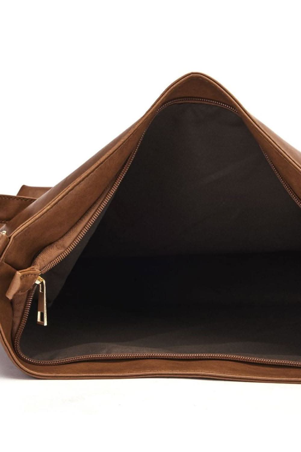 Stylish large PU leather crossbody bag