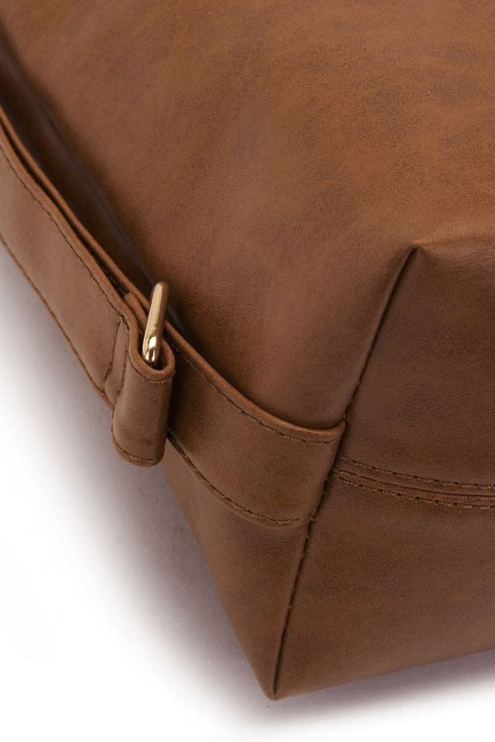Stylish large PU leather crossbody bag