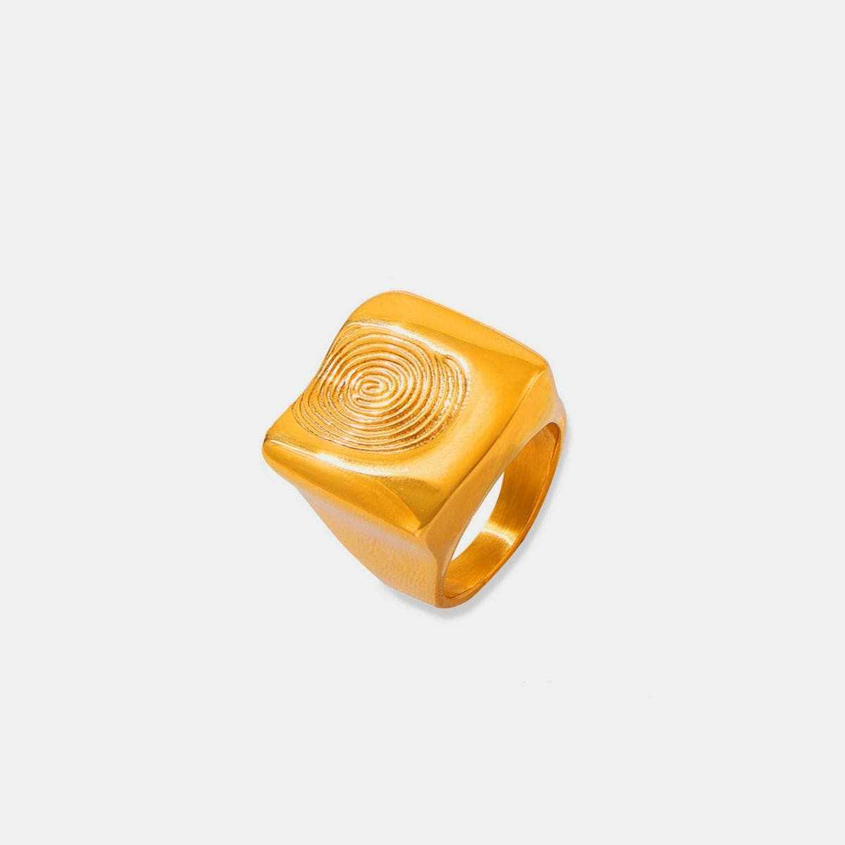 Titanium steel fingerprint ring