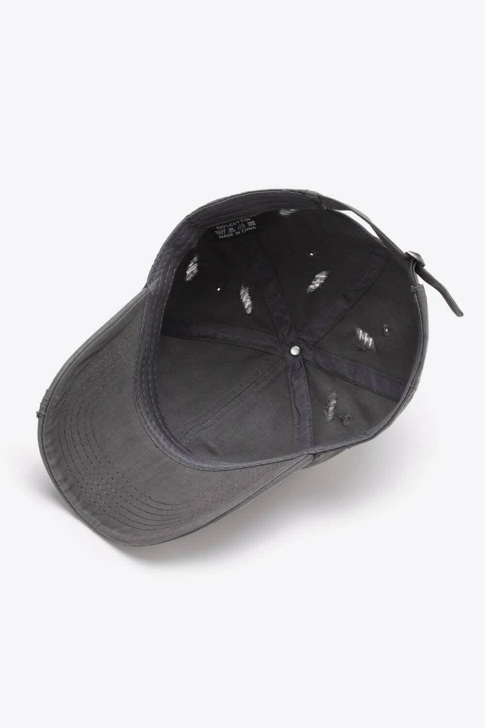 Trendy distressed baseball cap