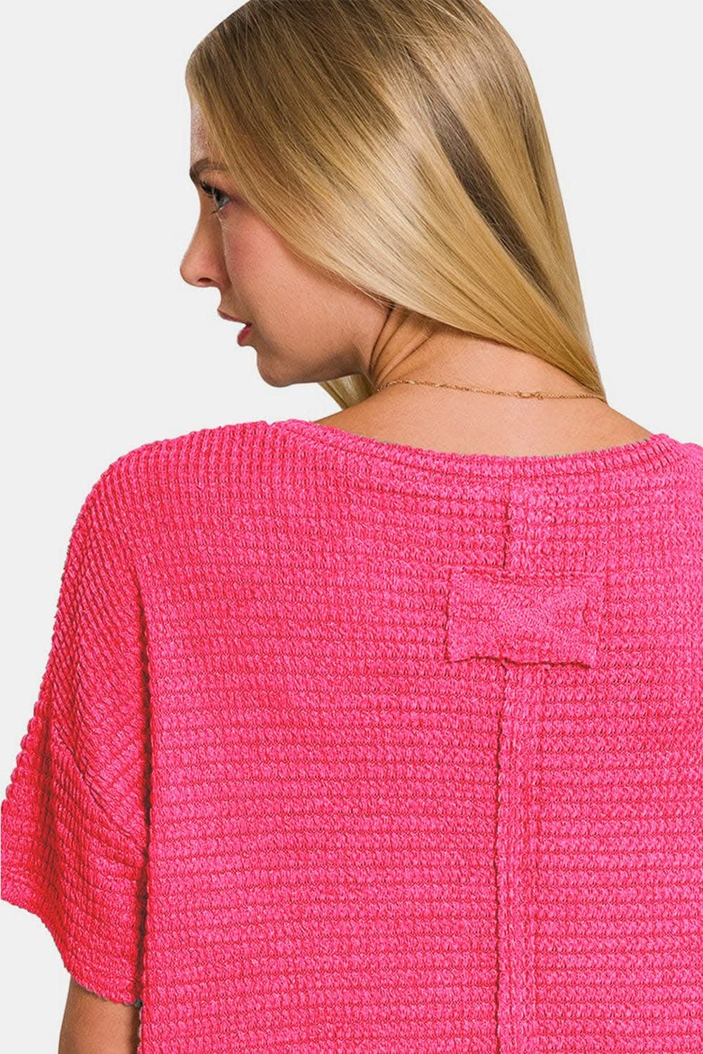 Zenana jacquard knit drop top
