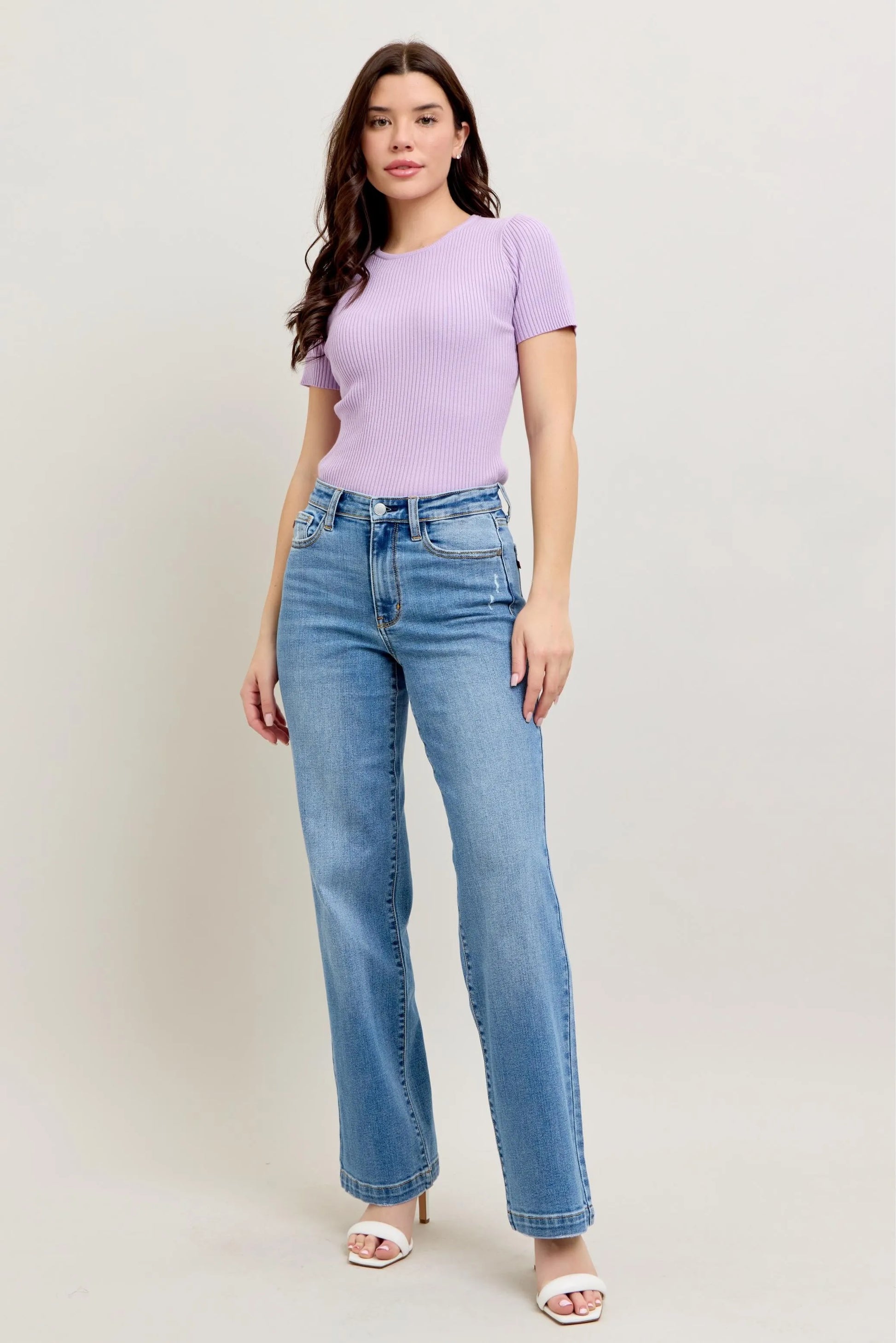 High Waist Straight Jeans