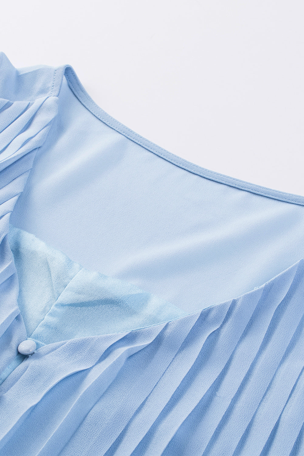 Premium Irene Pleated Ruffled Tie Waist Button V Neck Romper for Women