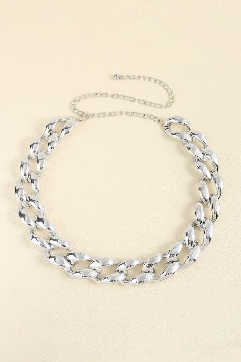 Chic acrylic curb chain belt 1.2"