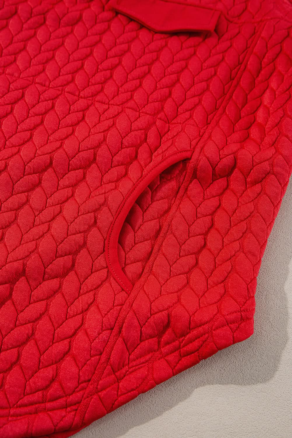 Tomato red plus size pullover