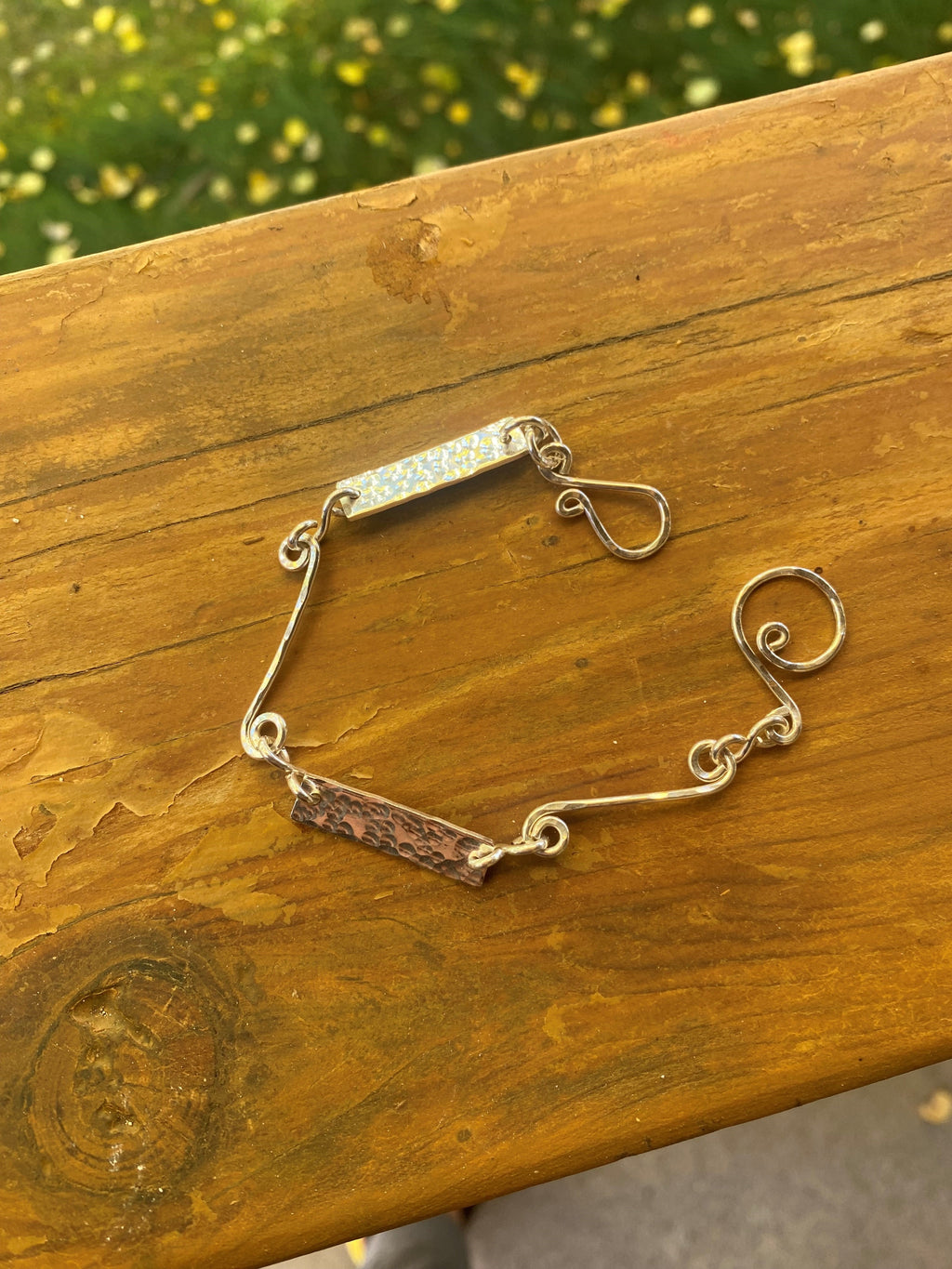 Bar and swirl Bracelet