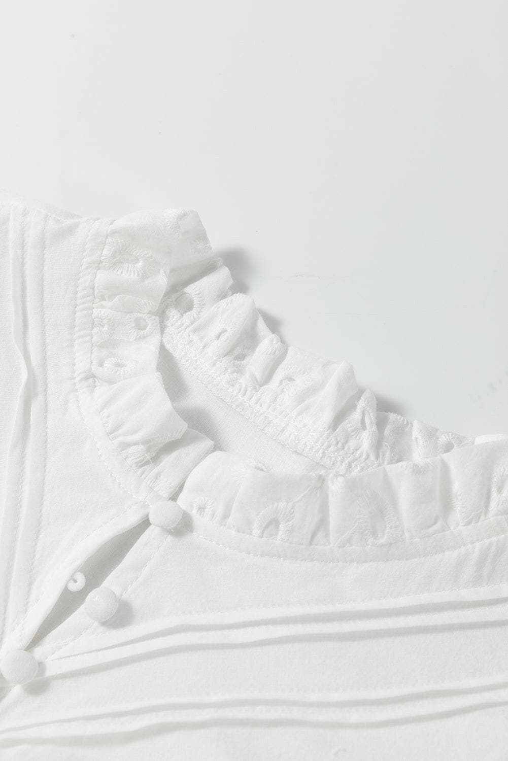 Elegant eyelet blouse - cotton, button-up