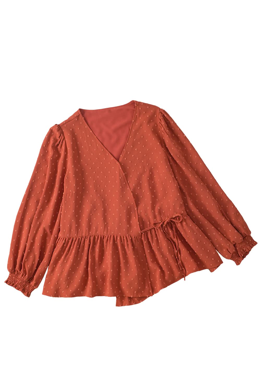 Gold Flame Plus Size Wrap Blouse
