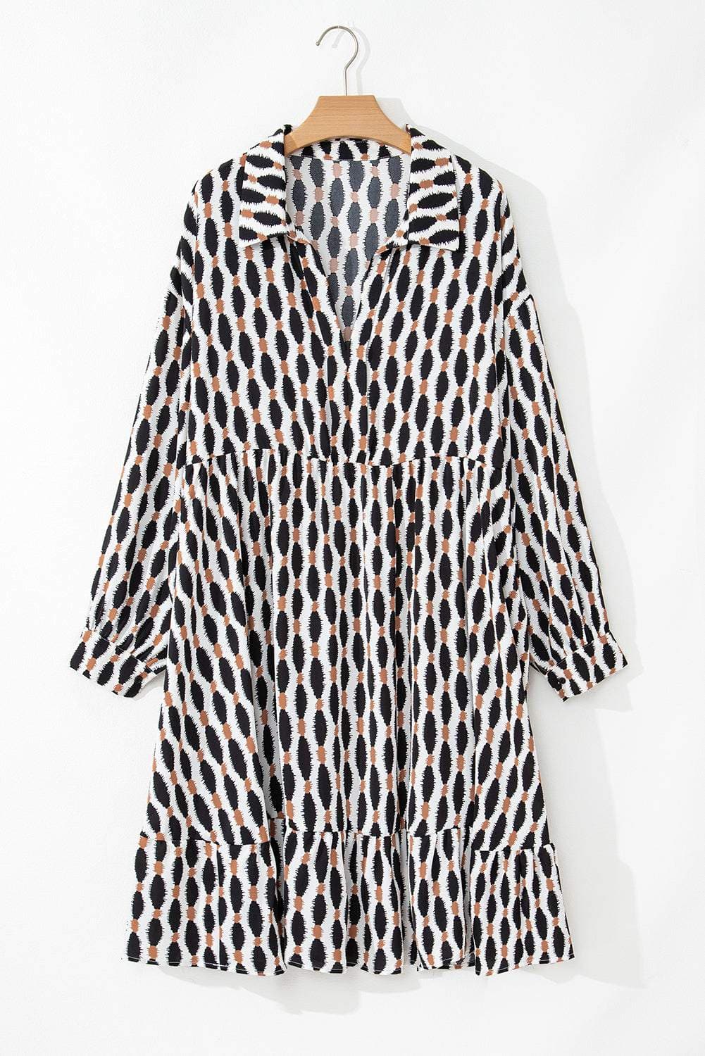 Apricot Plus Size V-Neck Mini Dress by Love Salve