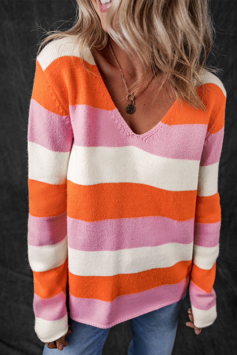 Premium Laylani Stripe Casual Sweater for Everyday Comfort and Style