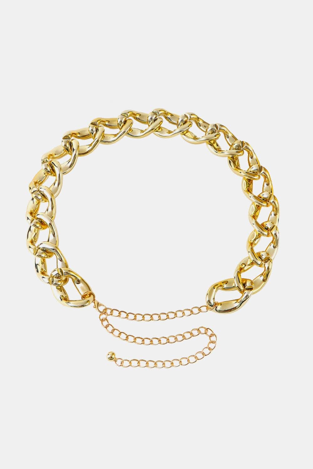 Chic acrylic curb chain belt 1.2"