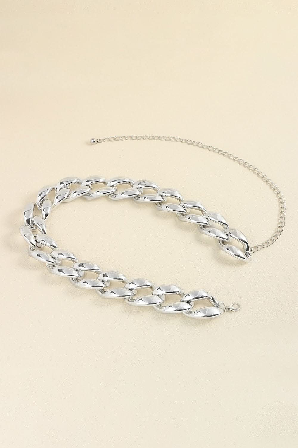 Chic acrylic curb chain belt 1.2"