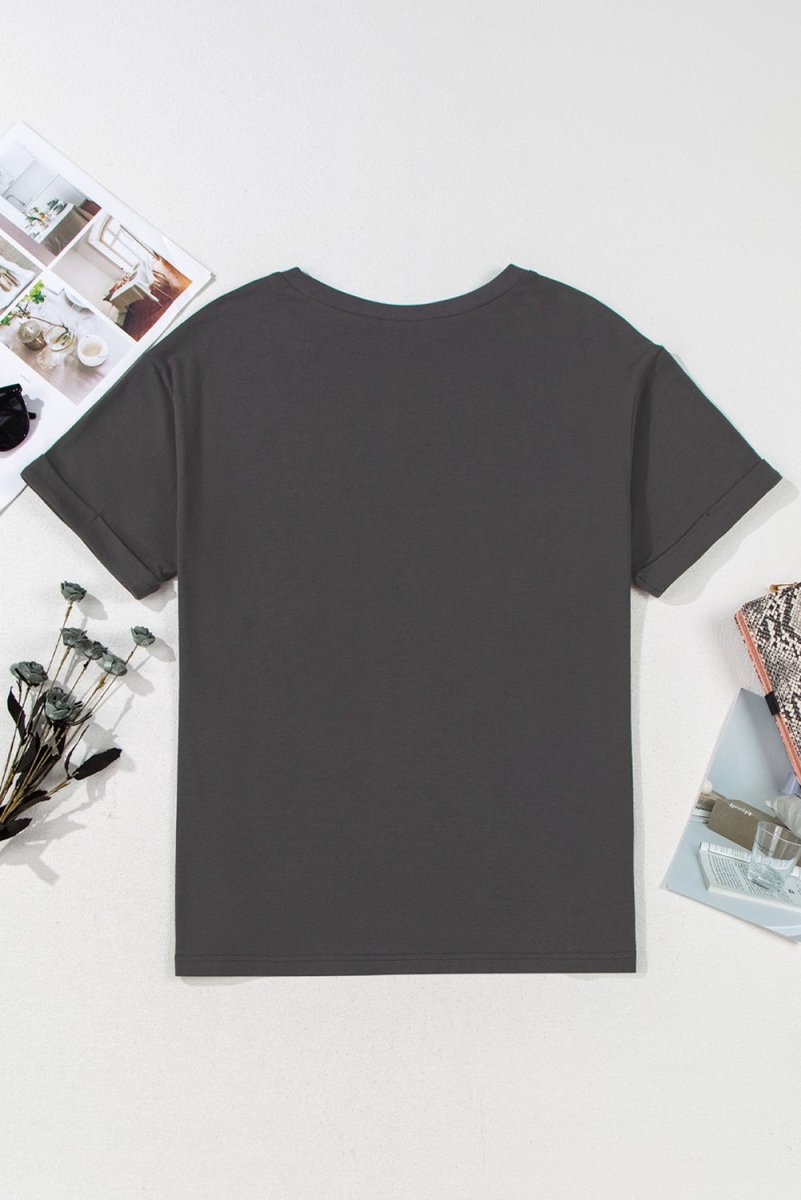 Carbon Grey Vintage Yall Cowboy Boots Graphic Tee Shirt
