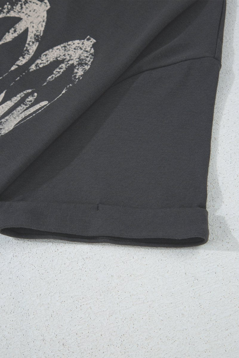 Carbon Grey Vintage Yall Cowboy Boots Graphic Tee Shirt