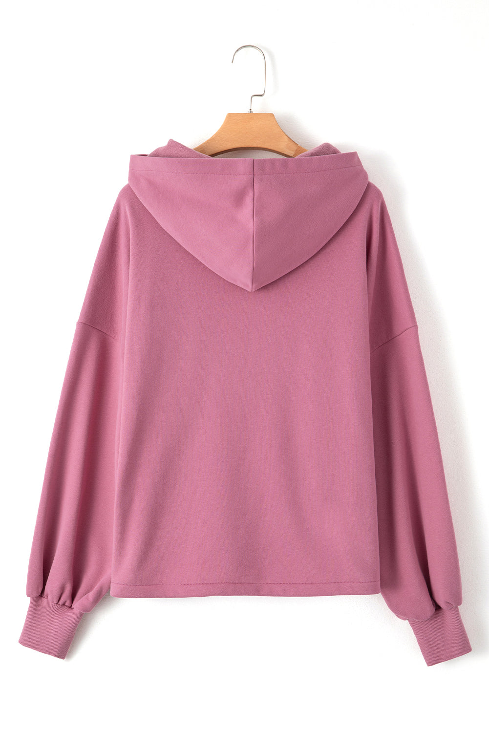 Premium Kate Fleece Lined Half Zipper Hoodie with Kangaroo Pockets