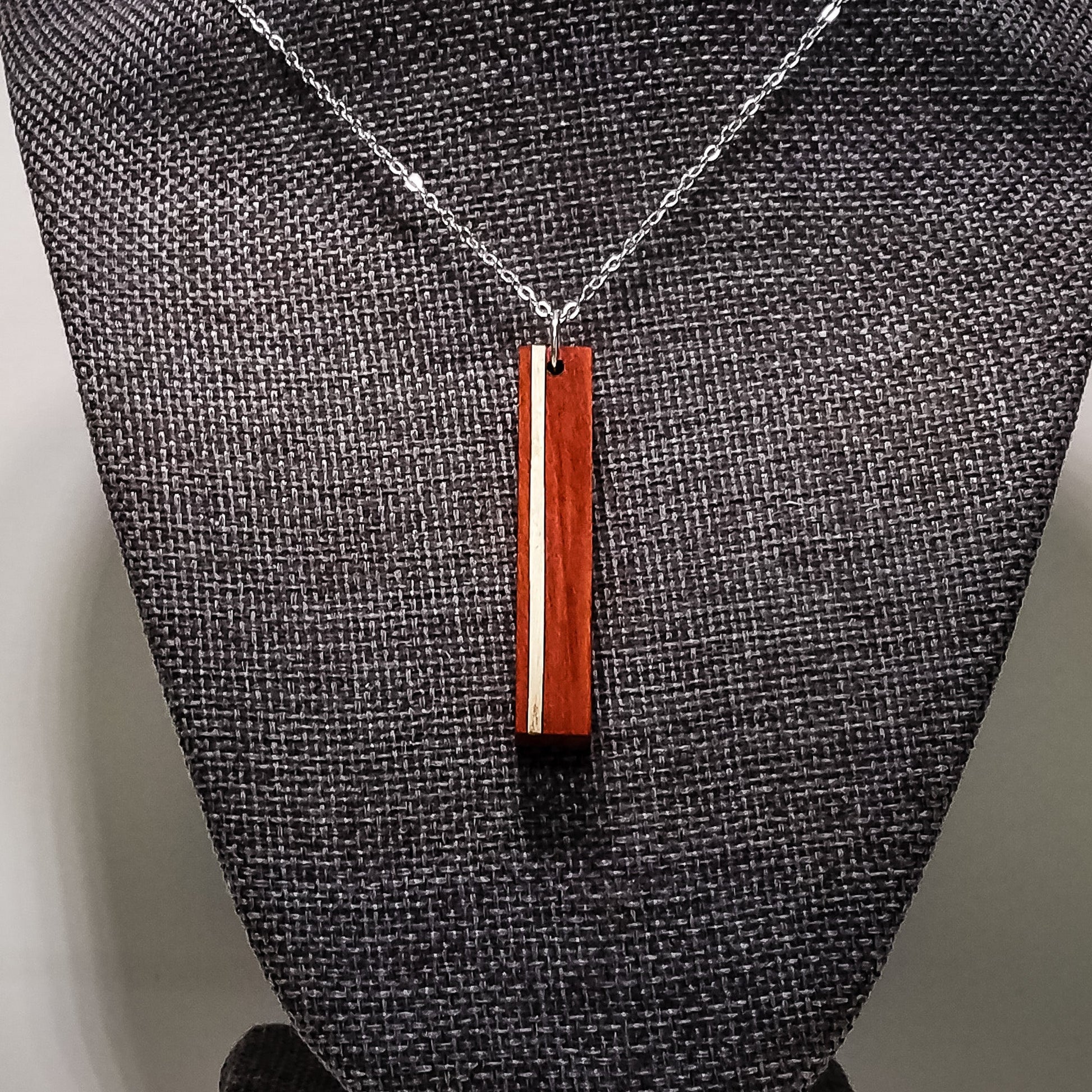 Sterling Silver Horizontal Inlay Necklace