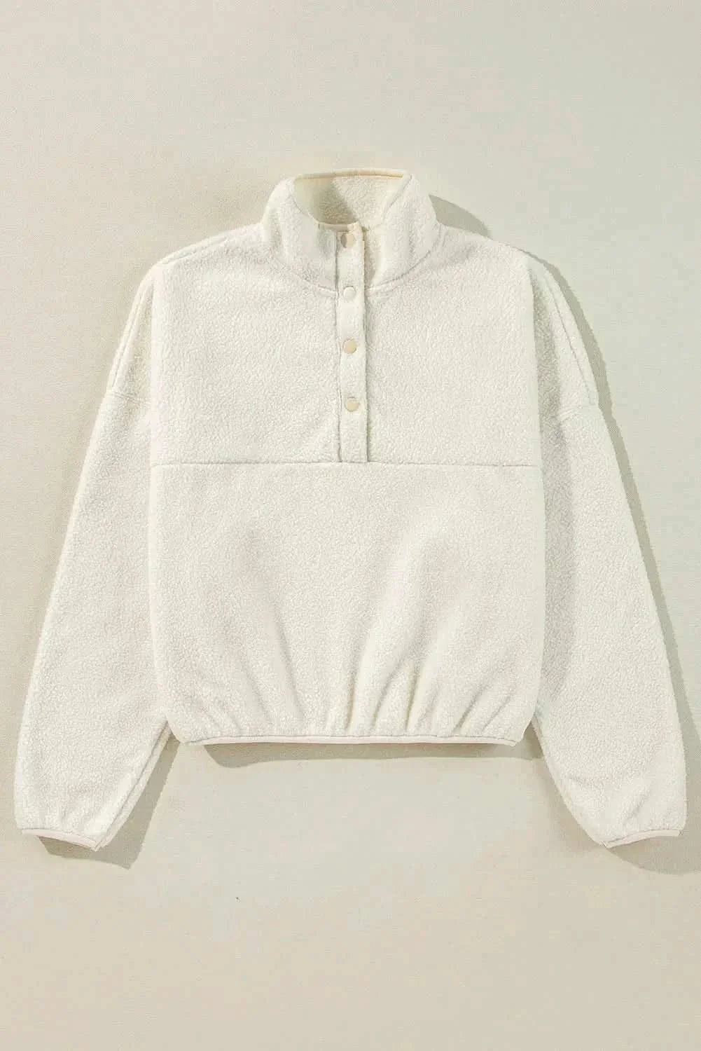 Cozy sherpa half snap jacket