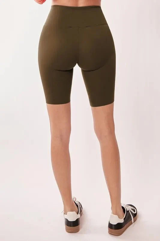 Davi & Dani High Waisted Biker Leggings for Women