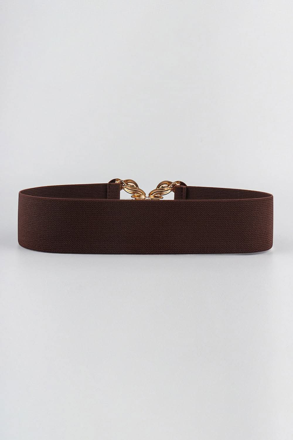Elastic belt with zinc alloy buckle