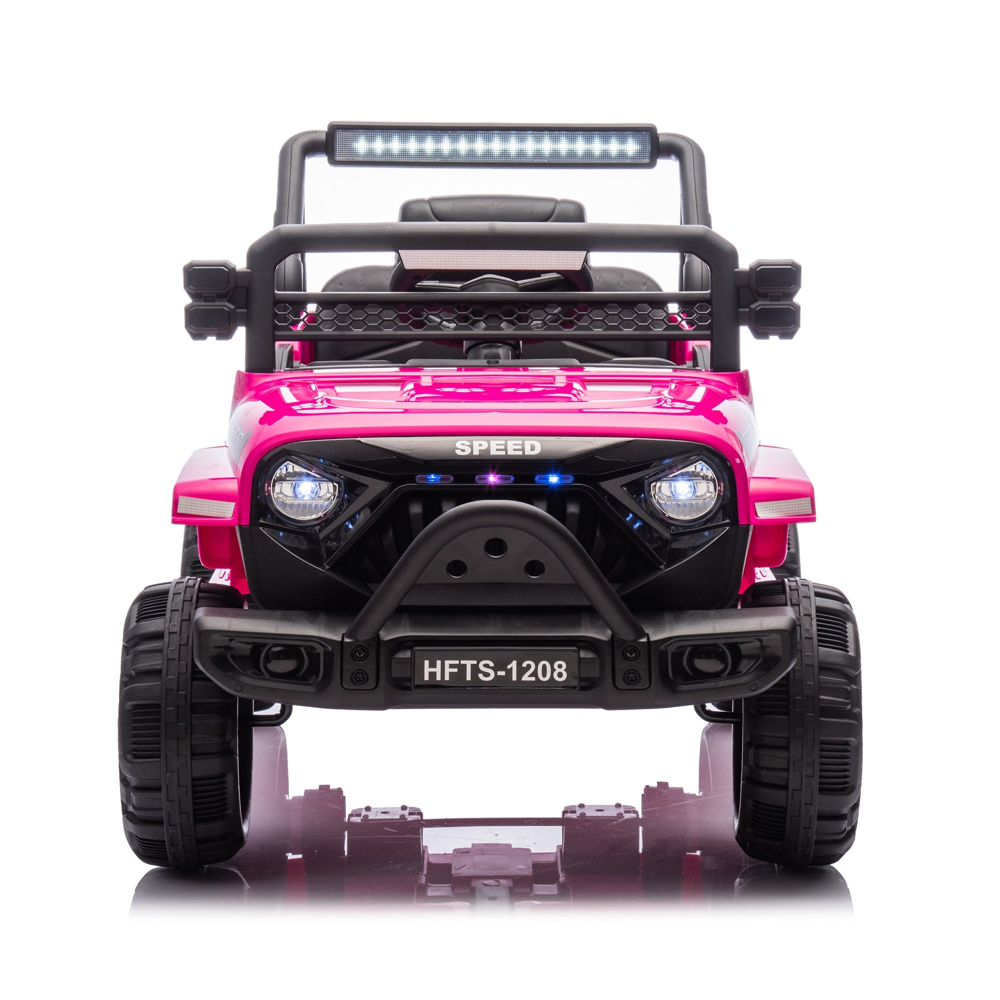 12V Kids Ride On Electric Truck Car W/Parents Control,2WD,Four-wheel suspension,Early education function,Adjustable volume,USB,MP3,Bluetooth,Microphone jack,Power display,LED lights For kids aged 1-4.