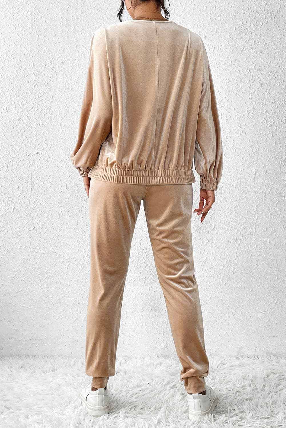 Cozy zip-up lounge set, 2 pieces