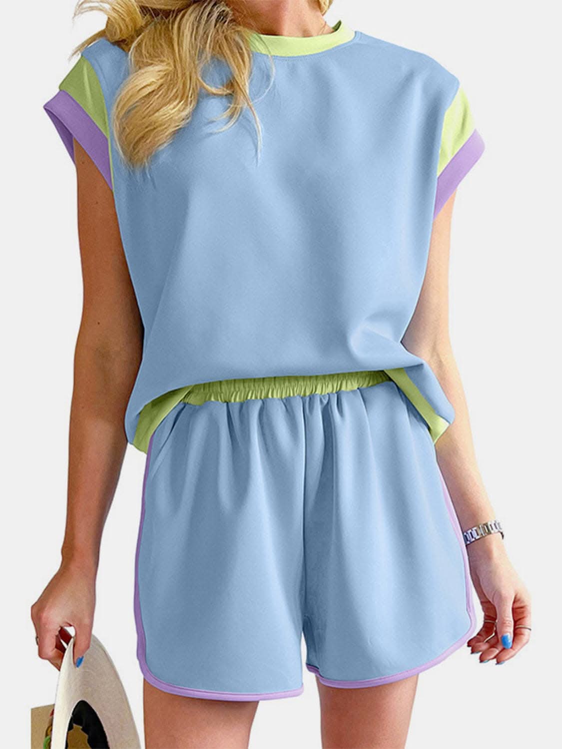Stylish Two-Piece Top and Shorts Set