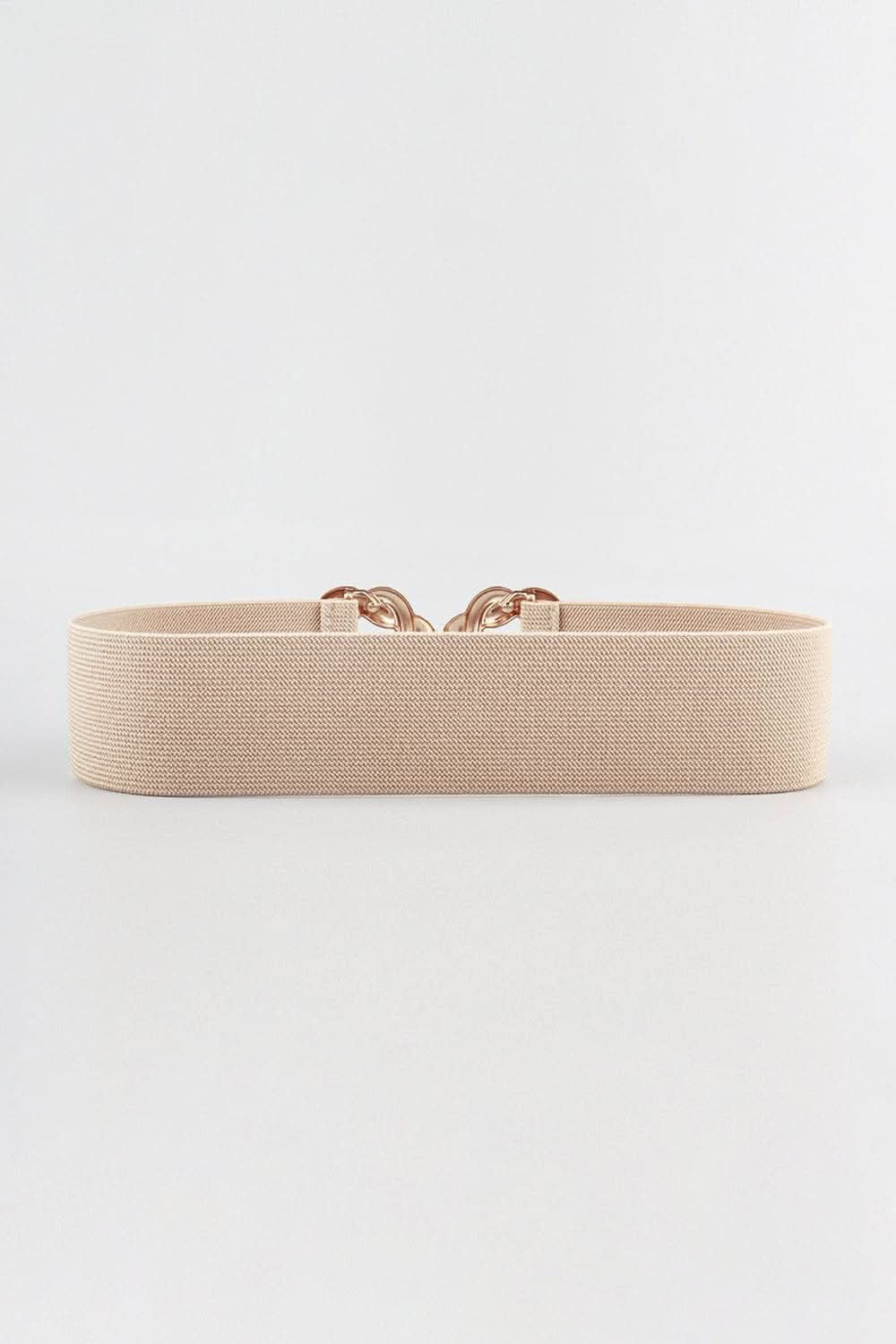 Elastic belt with zinc alloy buckle