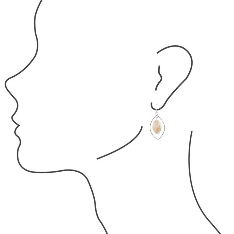 Feldspar and Sterling Silver Earrings