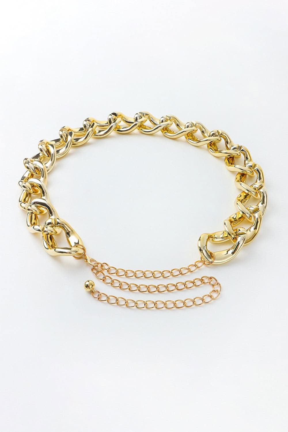 Chic acrylic curb chain belt 1.2"