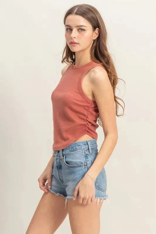 HYFVE Mineral Wash Rib Knit Tank - Trendy Wardrobe Staple