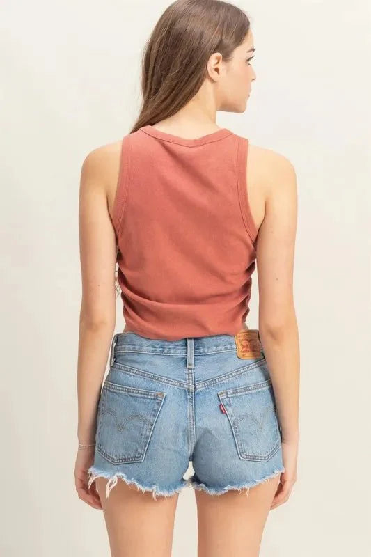 HYFVE Mineral Wash Rib Knit Tank - Trendy Wardrobe Staple