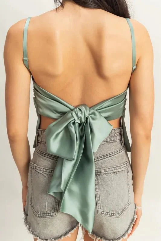 HYFVE Satin Back Tie Detail Cami for Elegant Outfits