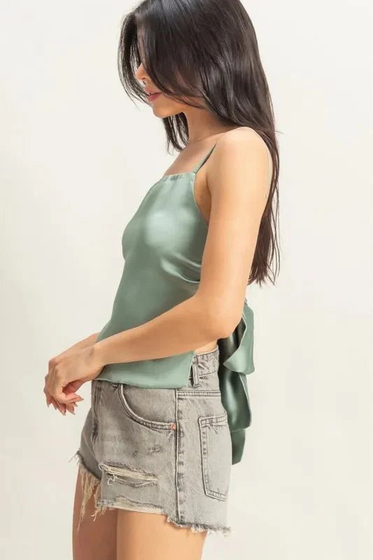 HYFVE Satin Back Tie Detail Cami for Elegant Outfits