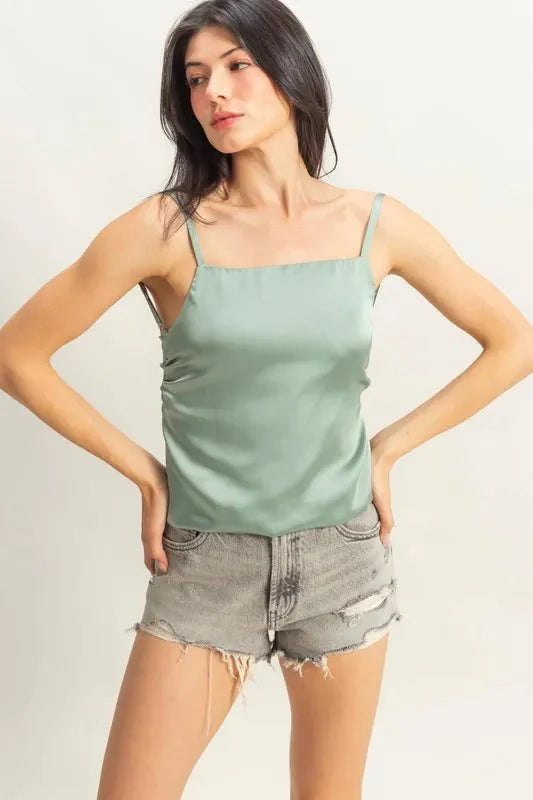 HYFVE Satin Back Tie Detail Cami for Elegant Outfits