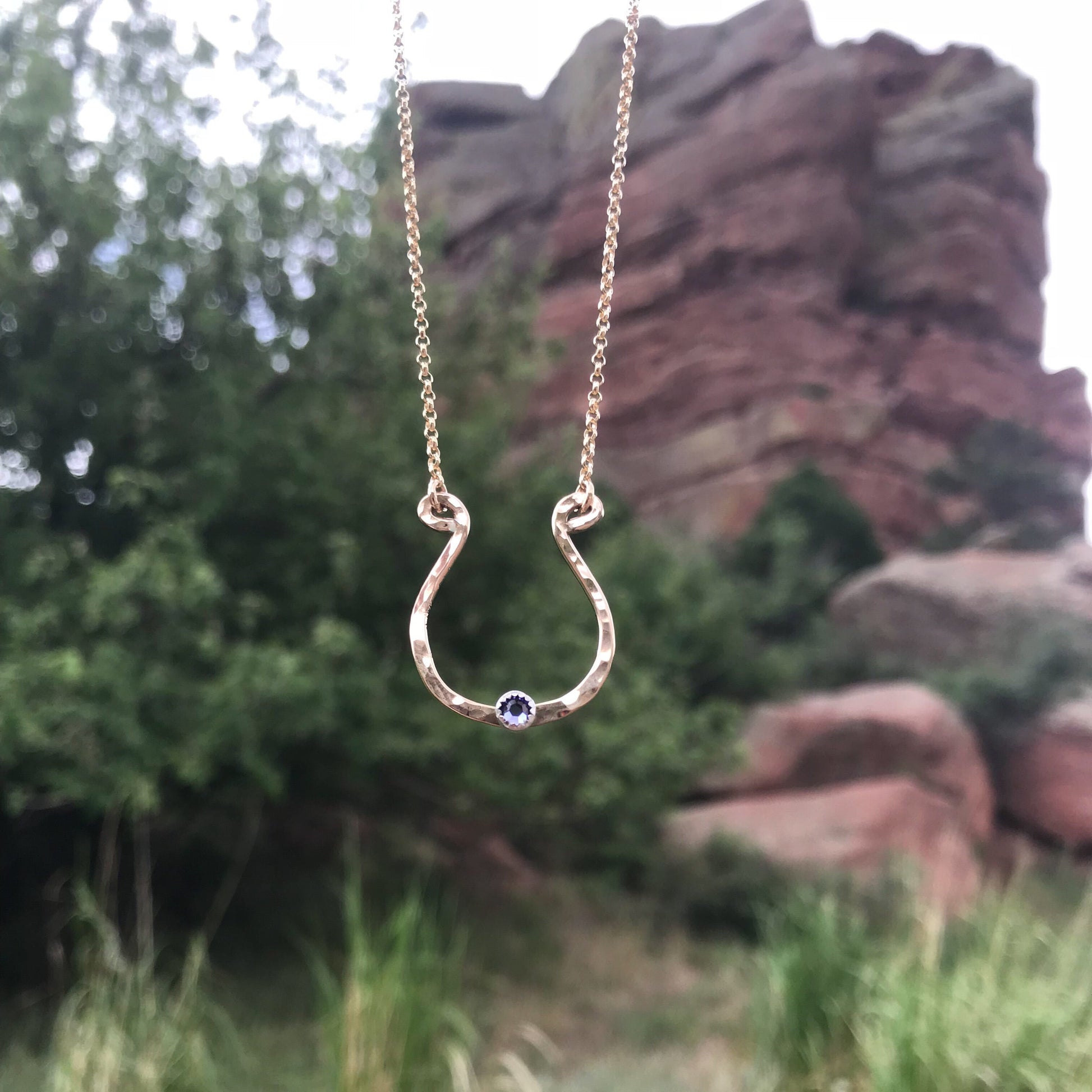 Birthstone Horseshoe Necklace