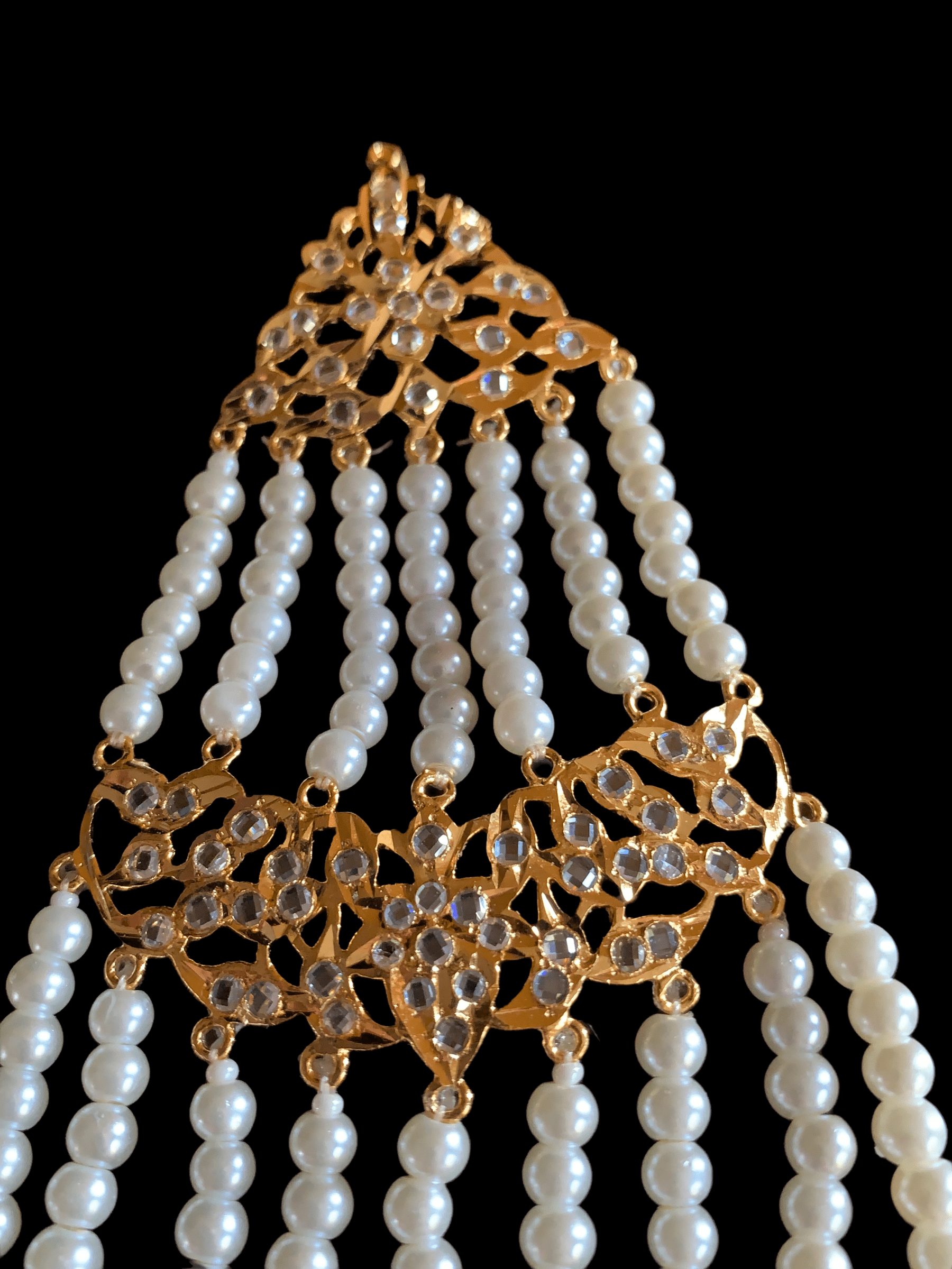 DJHR14  Nisa jhoomar in pearls     ( SHIPS IN 2 WEEKS  )