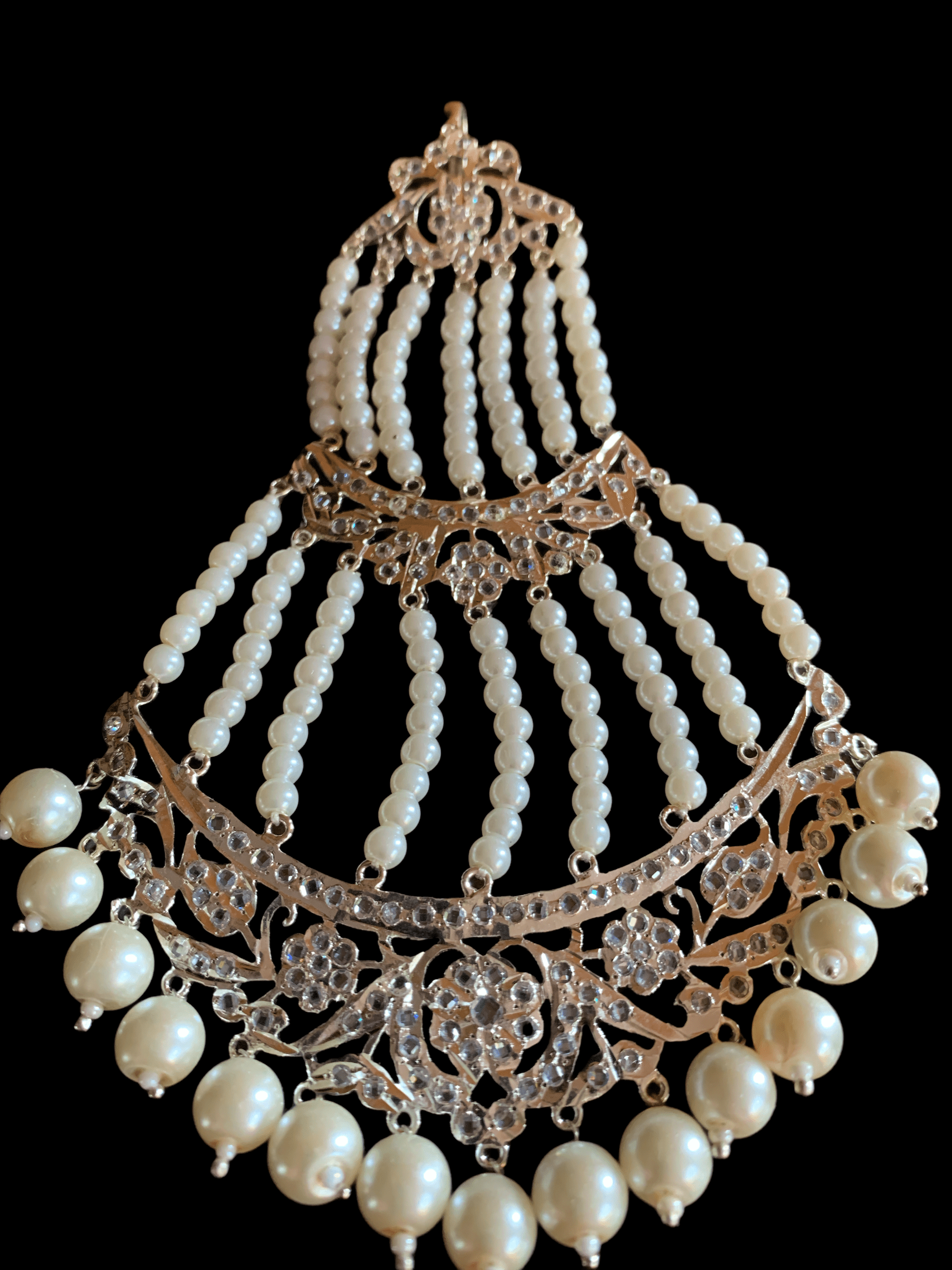 DJHR16  Insia silver plated  jhoomar ( READY TO SHIP)