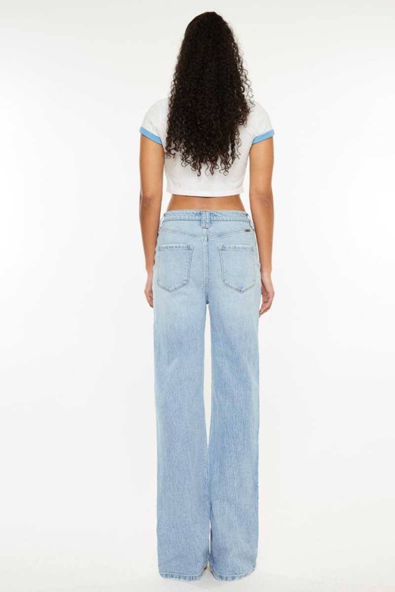 Premium Kancan Distressed High Waist Straight Jeans for Women