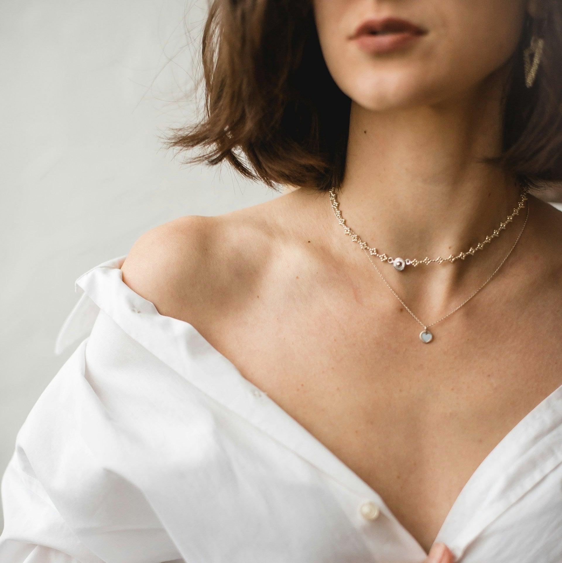 18k White Gold Diamond Cut Cable Link Chain (0.75 mm)