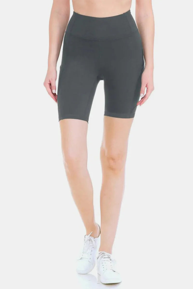 Leggings Depot Full Size High Waist Active Shorts for Women