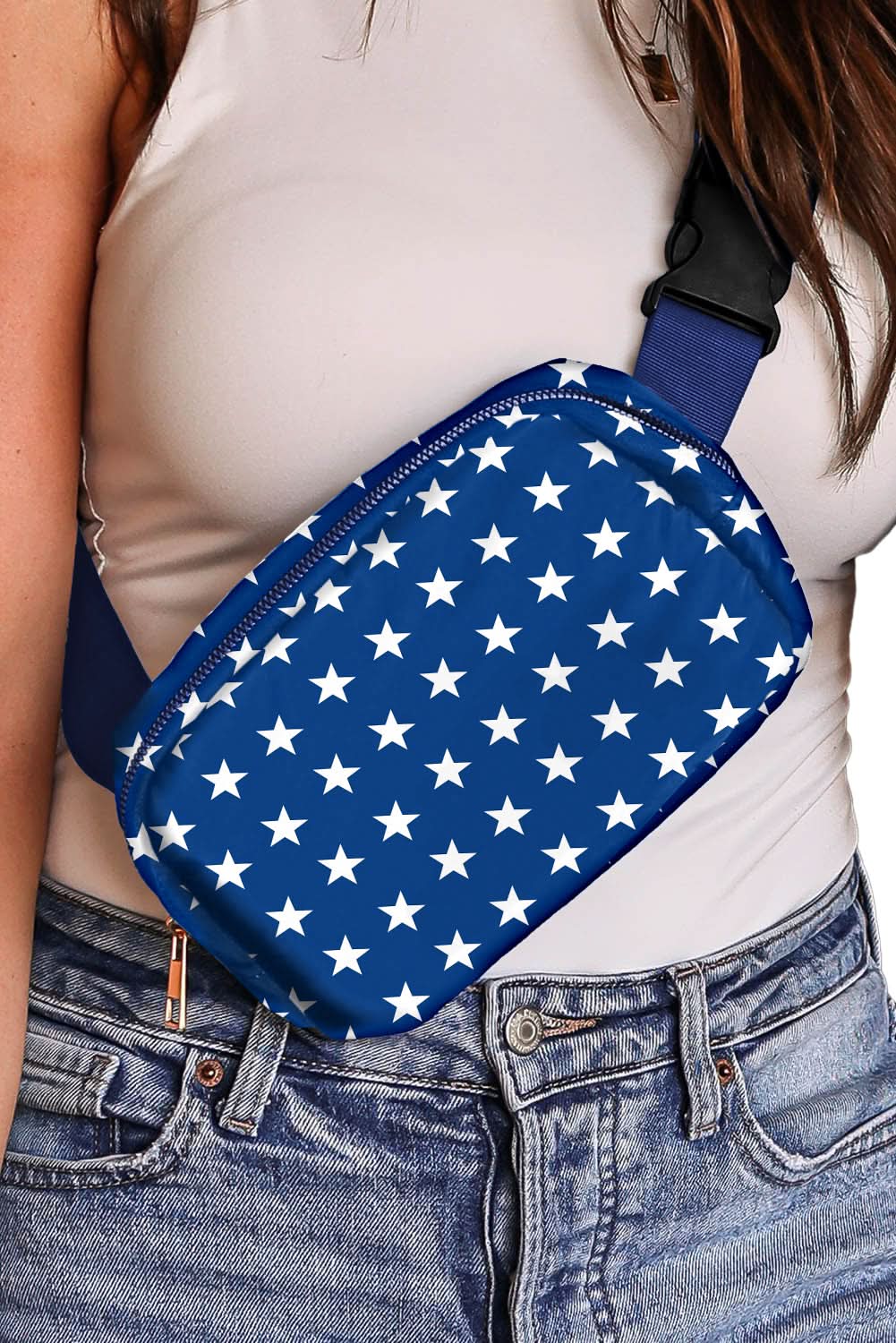 Bluing patriotic star crossbody bag
