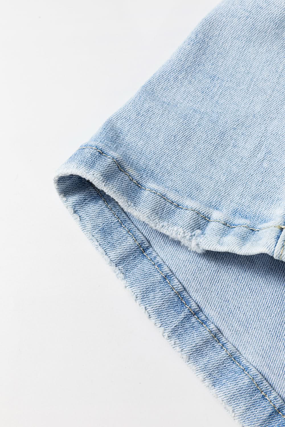 Love Salve Beau Blue Distressed Flare Jeans